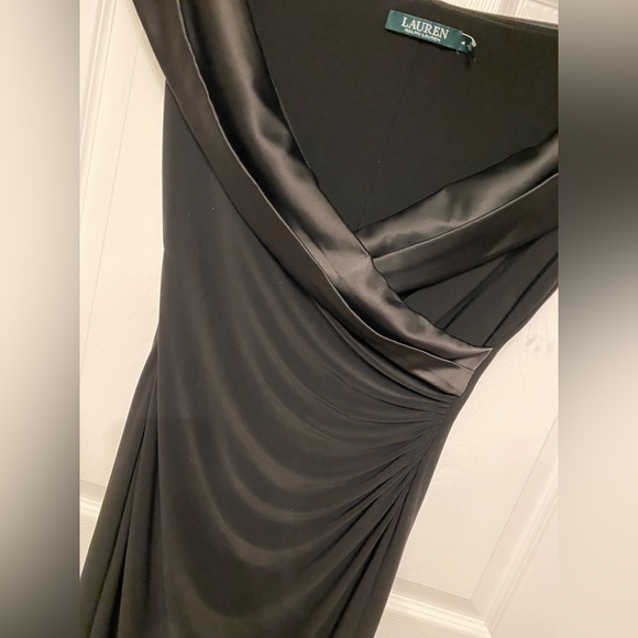 New Lauren Ralph Lauren Women Leonetta Little Black Cocktail Dress Size 4 6 - Picture 2 of 9